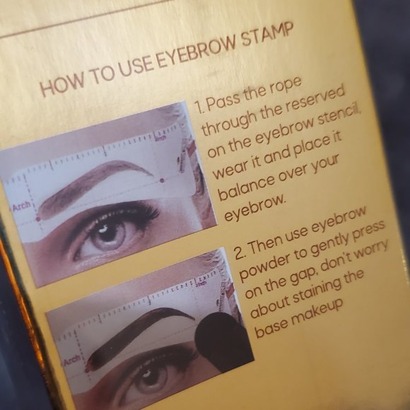 DEROL Eyebrow Stamp & Eyebrow Styling Stencil Kit Dark Cocoa Brown - Picture 2 of 6